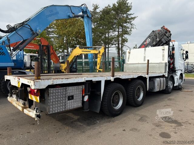 Open laadbak Scania 114C-380 8x4 PRITSCHE + KRAN HIAB 700 E-5 - PLA...