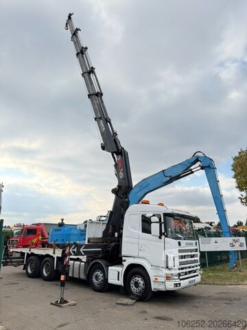 Open laadbak Scania 114C-380 8x4 PRITSCHE + KRAN HIAB 700 E-5 - PLA...