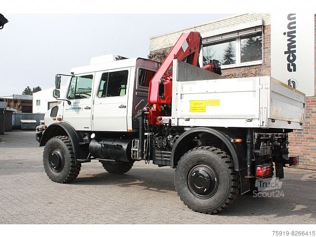 Unimog Mercedes-Benz UNIMOG 5000 Doka mit Kran HMF 1075