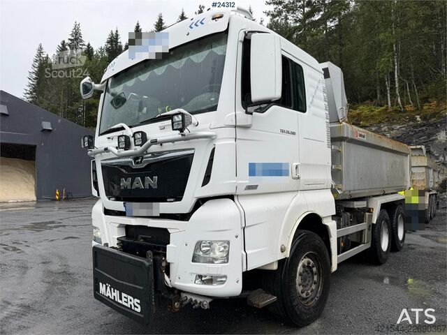 Tipper MAN TGX 26.580 6x4 snow plow equipped tipper truck