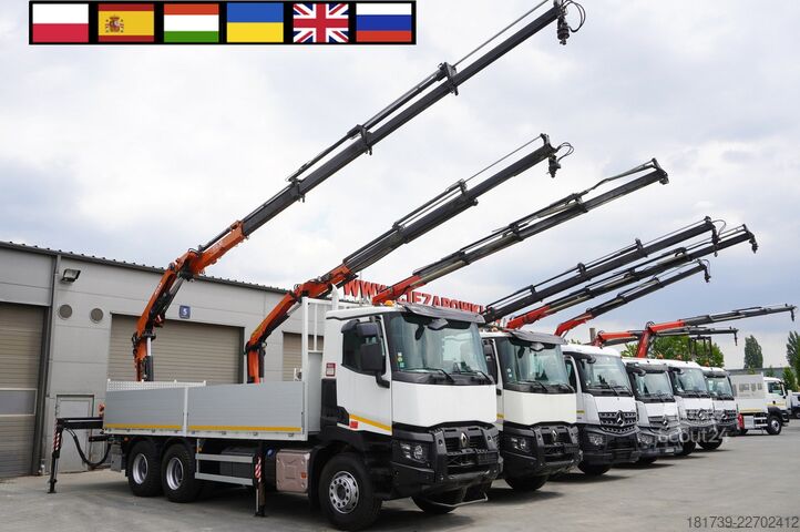 Platforma z žerjavom Renault C380 Comfort 6×4 / Atlas 172.3E crane