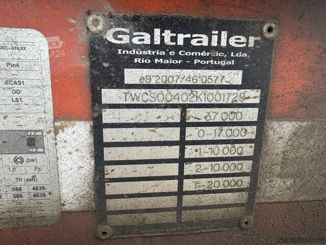 Tipper Galtrailer B2PS 26-6/5 SAF Axles / Discbrakes / Sliding roof