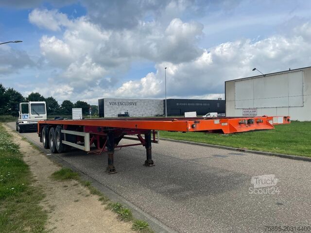Platte bak Netam-Fruehauf Platform Twistlocks /  Liftaxle / Steering / BP...