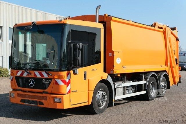 Smetiarske vozidlo MERCEDES-BENZ 2633 L ECONIC, HN-Schörling, Zöller, gelenkt, AC