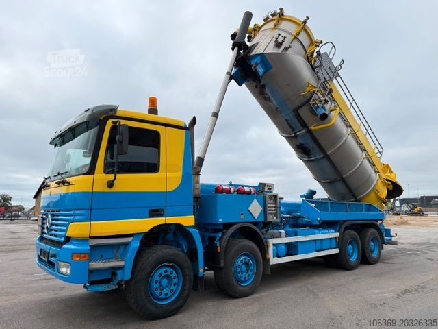 Imutyhjysäiliöauto MERCEDES-BENZ Actros 4140 8x4 KOKS MEGAVAC 8000 ADR Dry Vac