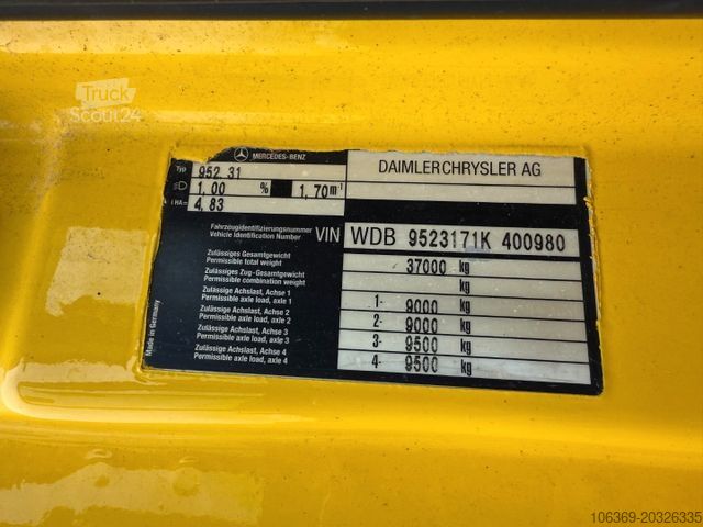 Imutyhjysäiliöauto MERCEDES-BENZ Actros 4140 8x4 KOKS MEGAVAC 8000 ADR Dry Vac