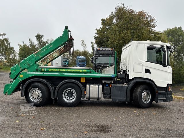 Absetzkipper LKW SCANIA G450 Meiller 16T*Retarder*3xHaken*FUNK*Voll-Luft