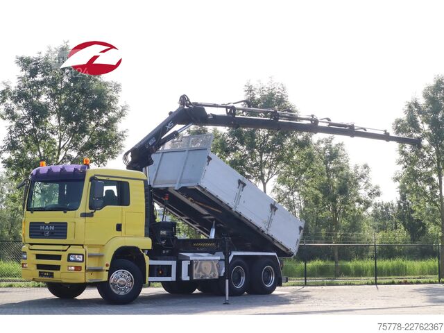 Автомобил с кран MAN TGA 33.480 | 6X4 | HIAB 166E-5 | KIPPER | EURO ...