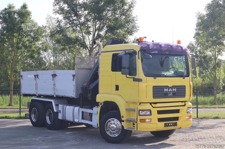 Автомобил с кран MAN TGA 33.480 | 6X4 | HIAB 166E-5 | KIPPER | EURO ...