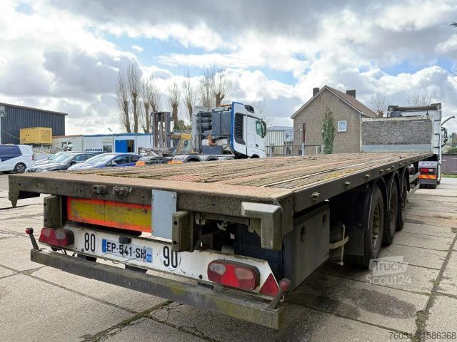 Working platform semitrailer FRUEHAUF Flatbed trailer 3 Axle SAF front Lift axle