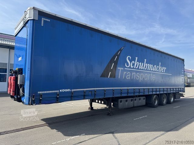 Open semitrailer with tarp KÖGEL MEGA GARDINENSATTEL 3-achs S24/ BPW /HUBD. /LIFT