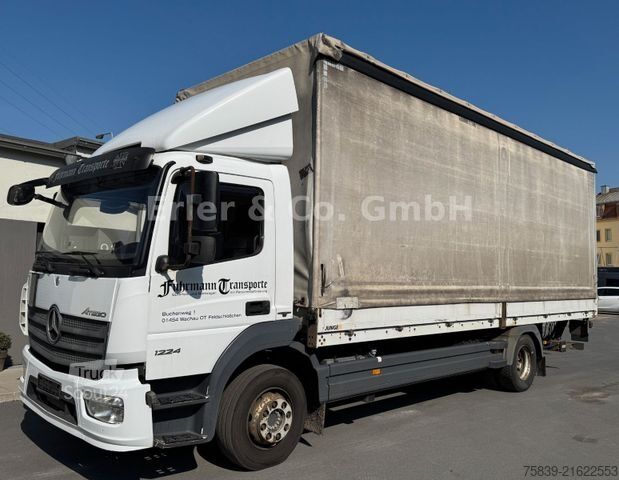 Valníkový nákladní automobil s plachtou MERCEDES-BENZ 1224 Atego 3, LBW, Klima, 6 Zyl., AHK