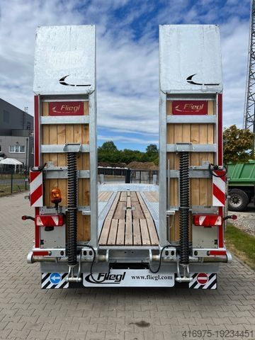 Dieplader oplegger FLIEGL DTS 300 3-Achs Tiefl 6,5 Parabel Feder - 789