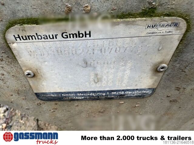 Trīspusējā pašizgāzēja piekabe Humbaur HTK 105024, Verzinkt