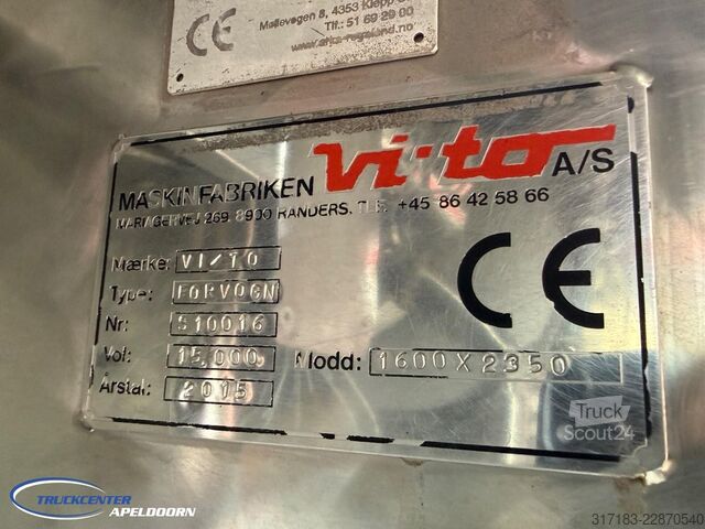 Tankbil Scania R580 V8 NGS Retarder, 15000 Liter - RVS tank