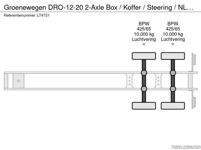 Valiză Groenewegen DRO-12-20 2-Axle Box / Koffer / Steering / NL T...