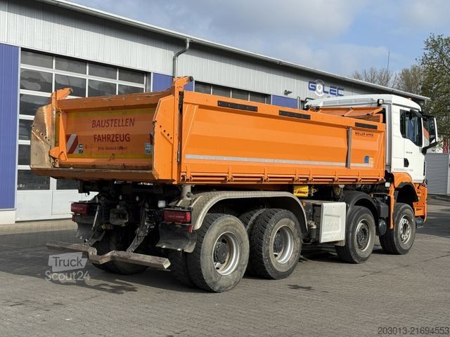 Three-sided tipper truck MAN TGS 35.510 8x4 BB Kipper Meiller Bordmatic *AHK