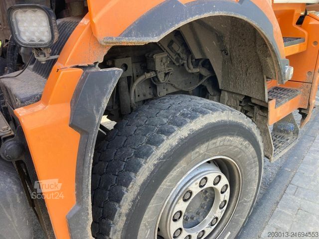 Three-sided tipper truck MAN TGS 35.510 8x4 BB Kipper Meiller Bordmatic *AHK