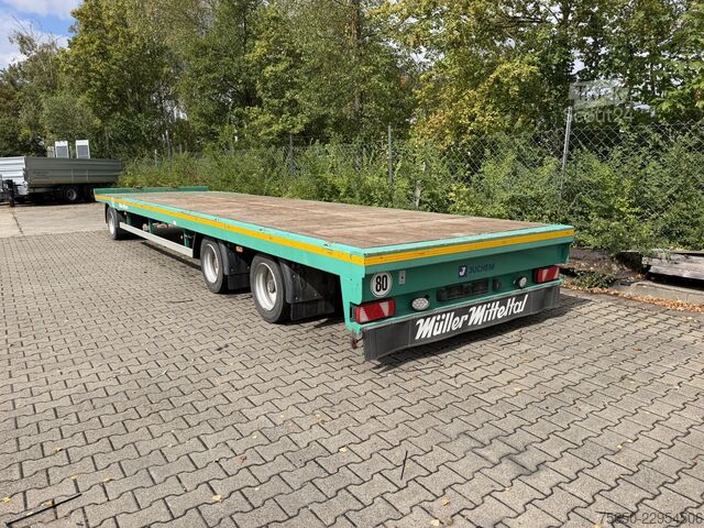 Remolque de plataforma baja Müller-Mitteltal TP 24,0  3 Achs Jumbo Prischen 9,40 m, Wenig Benutzt