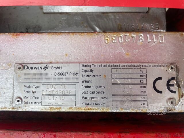 Haarukkapuristimet Durwen DUZ15 (drehbar 360°)