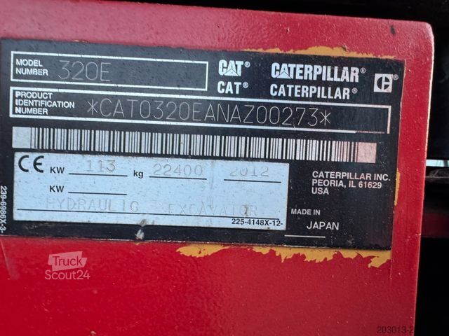 Lánctalpas kotrógép CATERPILLAR 320E Kettenbagger *Abbruch *Long Arm *Hubkabine
