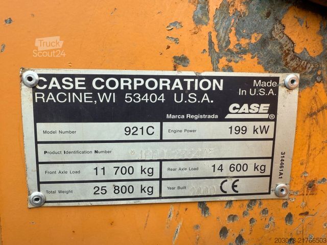 Hjullæsser Case CASE 921C Radlader 25,5 Ton *Schaufel 4.1 m³