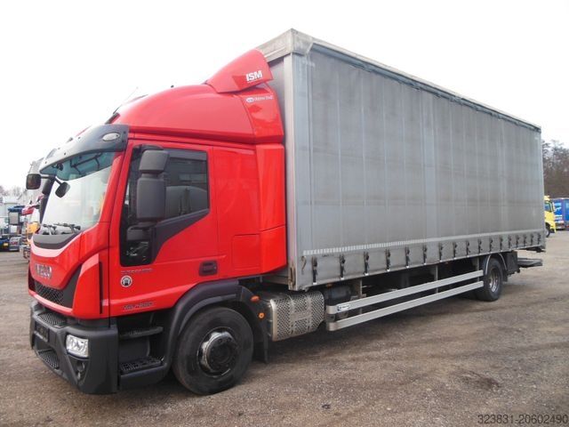 Camion cu platformă și prelată IVECO EUROCARGO ML 160E28, 21 PALETTEN, LBW