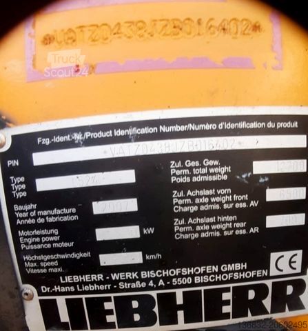 Riteņu iekrāvējs LIEBHERR L 524 Kein 514 538 542 546 Top Maschine