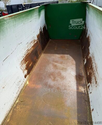 Κοντέινερ γάντζου A1 Container -GEBRAUCHT- ECOLINE 35 m³ - hydraulische Pendelklappe - RAL 6002 Laubgrün - Abrollcontainer