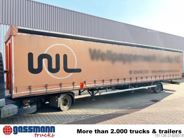 Open semitrailer with tarp Ackermann PS-F 5.3/13.5 EZG SPS, Edscha-Verdeck, Lenkachse,