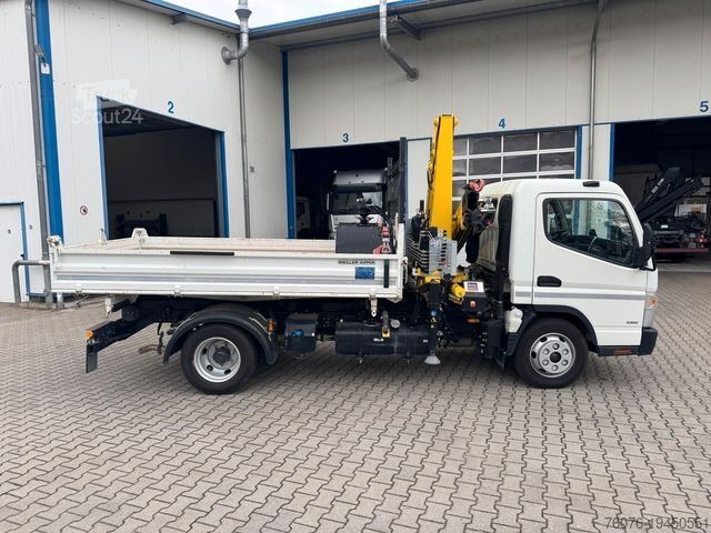 Tipvogn varebil FUSO 7 C 18 Kipper Meiller Kran Hyva HB 60 Klima