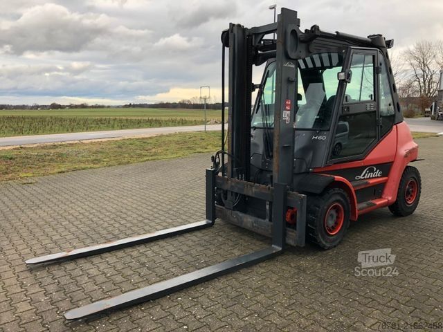 Voorlader vorkheftruck LINDE H60D 396_Diesel_ Heizung_4. Ventil_ Deutz_ Waage
