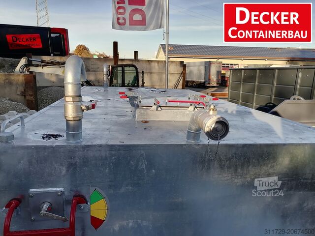 Roll-off container Decker Containerbau Wassertank 11m³ mit Plattform, Sonderbau