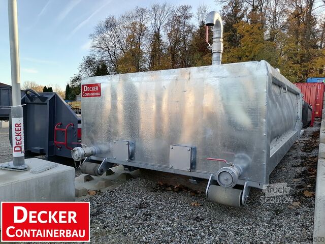 Roll-off container Decker Containerbau Wassertank 11m³ mit Plattform, Sonderbau