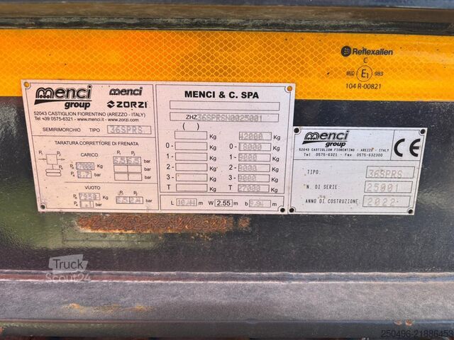 Tipper ZORZI 36 SPRS BOX L=8355 mm / MOVABLE AXLES