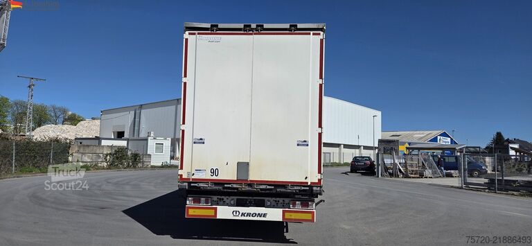 Åpen semitrailer med presenning Krone SD Palettenkasten 2xLiftachse Scheibenbremse XL Edscha