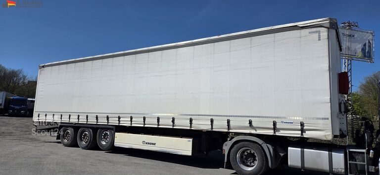 Åpen semitrailer med presenning Krone SD Palettenkasten 2xLiftachse Scheibenbremse XL Edscha