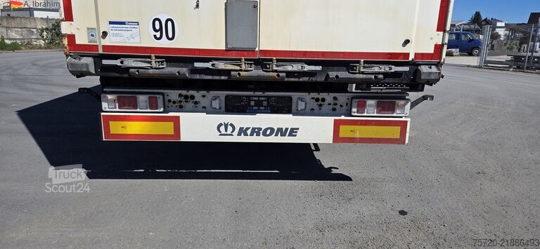 Åpen semitrailer med presenning Krone SD Palettenkasten 2xLiftachse Scheibenbremse XL Edscha