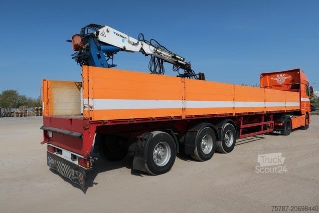 Remorque semi-ouverte RENDERS Baustoffpritsche Rollkran Kennis 14 aus 2010