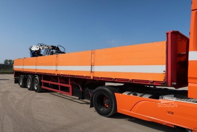 Remorque semi-ouverte RENDERS Baustoffpritsche Rollkran Kennis 14 aus 2010