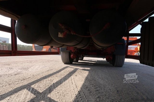 Remorque semi-ouverte RENDERS Baustoffpritsche Rollkran Kennis 14 aus 2010