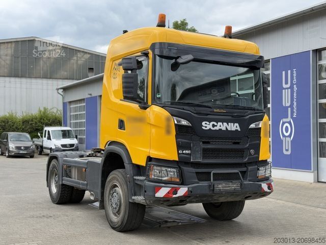 Standartinis vilkikas SCANIA G450 XT 4x4 Euro 6 SZM Kipphydraulik Blatt/ Luft