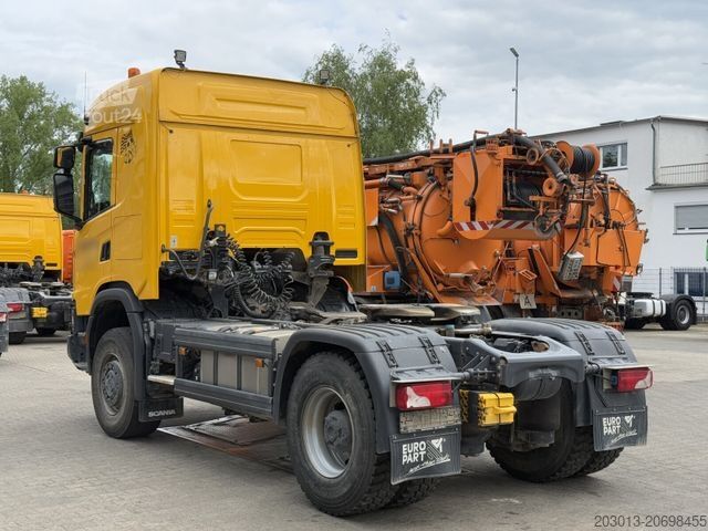 Standartinis vilkikas SCANIA G450 XT 4x4 Euro 6 SZM Kipphydraulik Blatt/ Luft