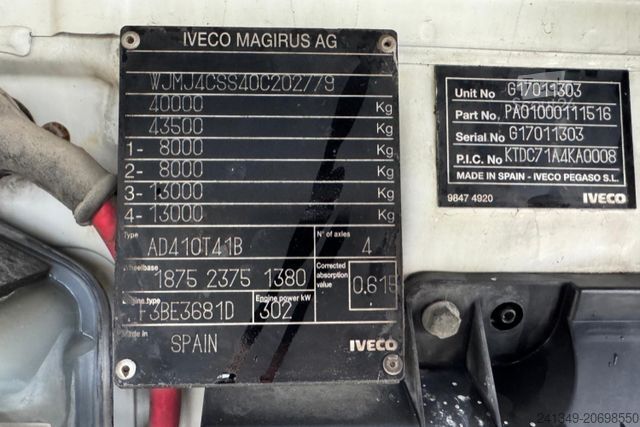 Camión para usos especiales IVECO Trakker 41T410 8x4 Thermo 2 Kammern