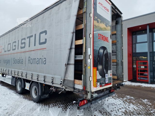 Open semitrailer with tarp FLIEGL SZS320 / Hubdach / EDSCHA / Mega