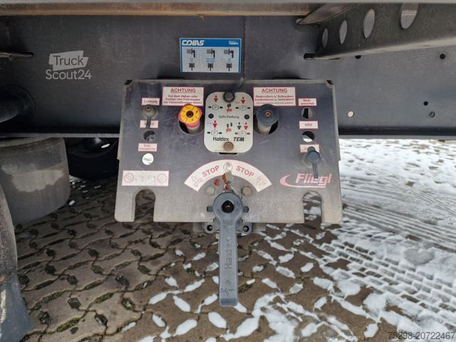 Open semitrailer with tarp FLIEGL SZS320 / Hubdach / EDSCHA / Mega