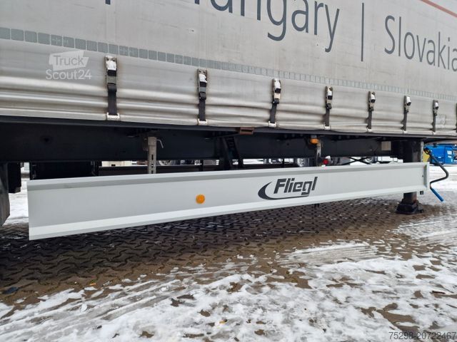 Open semitrailer with tarp FLIEGL SZS320 / Hubdach / EDSCHA / Mega