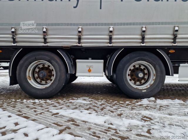 Open semitrailer with tarp FLIEGL SZS320 / Hubdach / EDSCHA / Mega