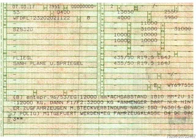 Open semitrailer with tarp FLIEGL SZS320 / Hubdach / EDSCHA / Mega