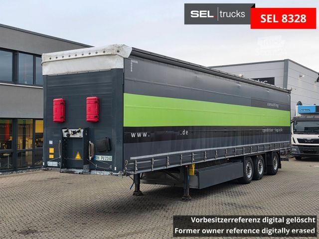 Auflieger mit Pritsche & Plane SCHMITZ CARGOBULL SCS 24 / Staplerhalter. / Palettenk. / Lenkachse